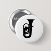 Black Tuba-instrument Ronde Button 5,7 Cm (Voorkant /achterkant)