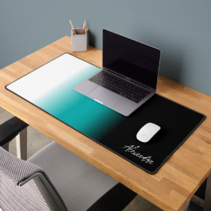 Black Turquoise Blanc Ombre Nom personnalisé