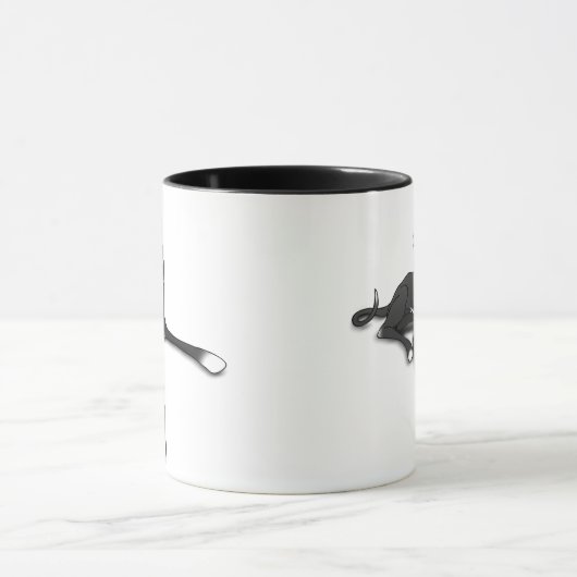 Black Tux Greyhound Mok (Midden)
