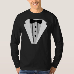 Black Tuxedo Bow Stropdas Formal T-shirt