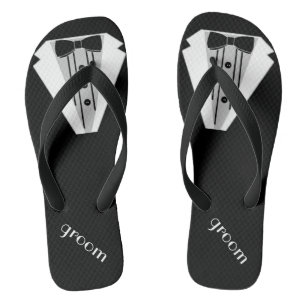 Black Tuxedo Flip Flop Tuis voor het trekken van