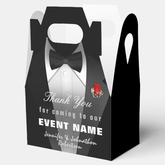 Black Tuxedo Hartelijk dank | Cadeaudoos Bedankdoosjes (Geopend)