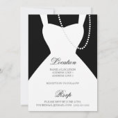 Black Tuxedo & Robe Blanche Invitations de mariage (Dos)