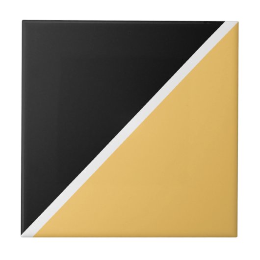 Black Two Color Simple Triangle Kitchen Tegeltje (Voorkant)