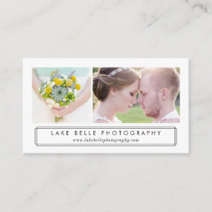 Black Two-Photo Modern Visitekaartje