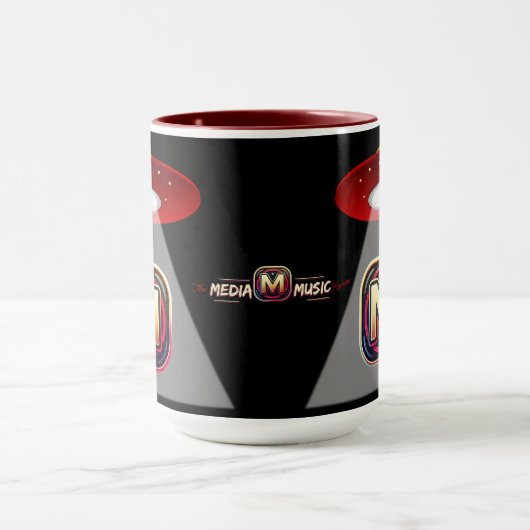 Black UFO Coffee Mug (Centre)
