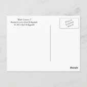 Black Unicorn 2 Art Briefkaart (Achterkant)