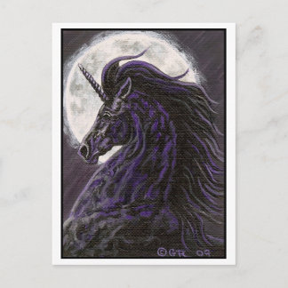 Black Unicorn 2 Art Briefkaart