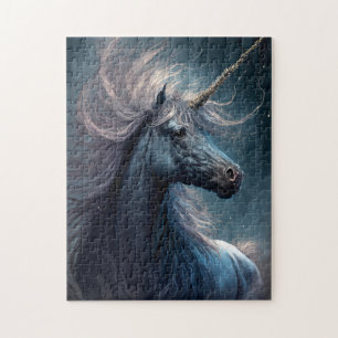 Black Unicorn Fantasy Art Legpuzzel