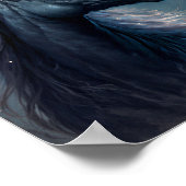 Black Unicorn Fantasy Art Poster (Hoek)