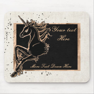 Black Unicorn Mousepad Muismat