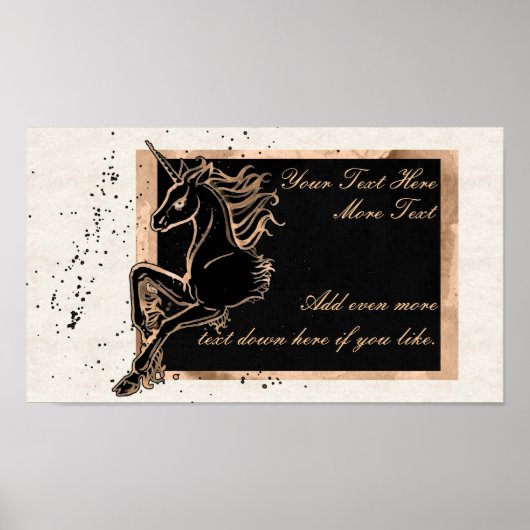 Black Unicorn Poster (Voorkant)