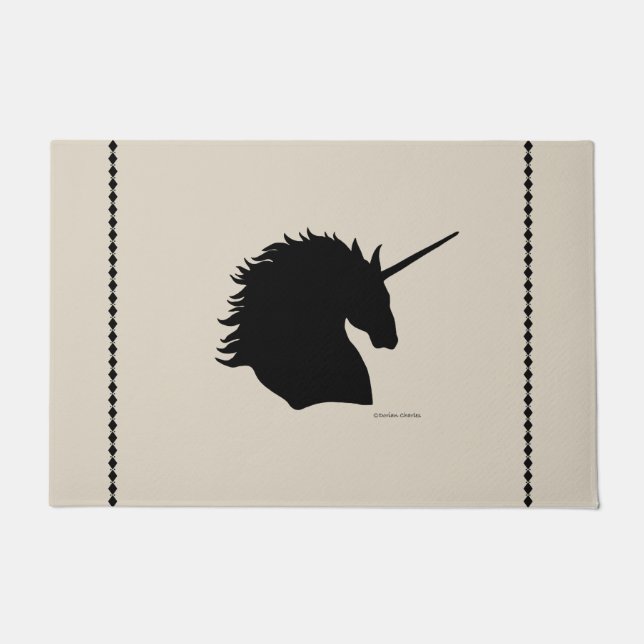 "Black Unicorn Sigil" Sand Deurklep Deurmat (Voorkant)