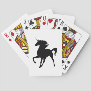 Black Unicorn Silhouette-afspeelkaarten Pokerkaarten