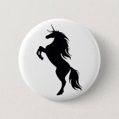 Black Unicorn Silhouette Button (Voorkant)