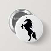 Black Unicorn Silhouette Button (Voorkant /achterkant)