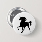 Black Unicorn Silhouette Button (Voorkant /achterkant)