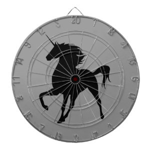 Black Unicorn Silhouette Dart Board Dartbord