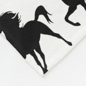 Black Unicorn Silhouette Fleece Blanket Deken (Hoek)