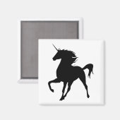 Black Unicorn Silhouette Magnet Magneet (Voorkant / Achterkant)