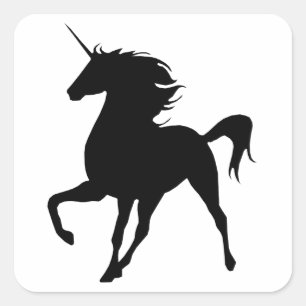 Black Unicorn Silhouette Stickers