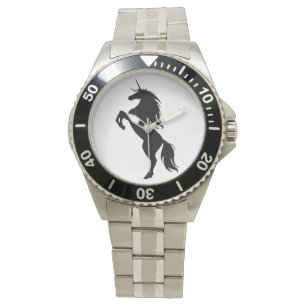 Black Unicorn Silhouette Watch Horloge