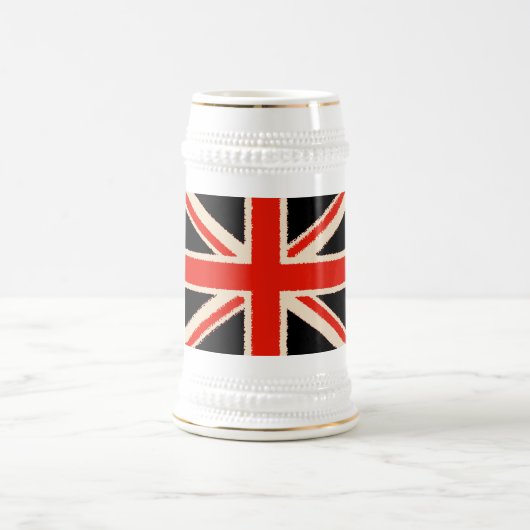 Black Union Jack (Art Style) Bierpul (Center)
