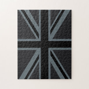 Black Union Jack British Flag Decor Legpuzzel