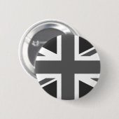Black Union Jack British Flag Pin Button (Voorkant /achterkant)