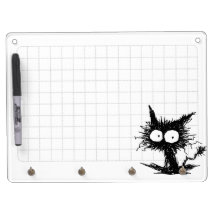 Black Unkempt Kitten Gabi Gabi Grid White