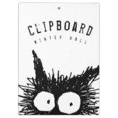 Black Unkempt Kitten GabiGabi Klembord (Achterkant)