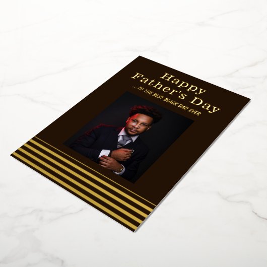 Black Vaderdag Dinner Party Folie Uitnodiging (Gedraaid)