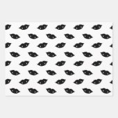 Black Vampire Lips and Teeth on White Inpakpapier Vel (Voorkant 2)