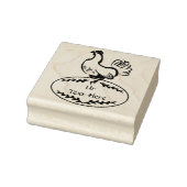 Black Vector Hen Monogram Rubberstempel (Stempel)