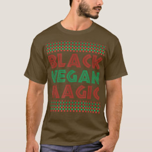 Black Vegan Magic Vegetarian Afro Pride Black Hist T-shirt
