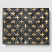 Black Velvet Fleur De Lis Mardi Gras Orleans Gastenboek (Voorkant)