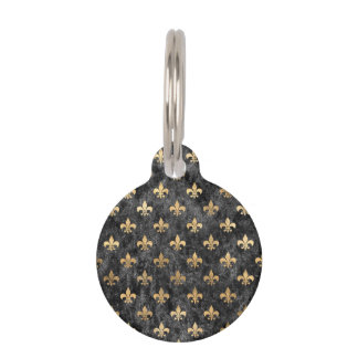 Black Velvet Fleur De Lis Mardi Gras Orleans Huisdierpenning