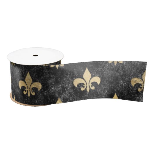 Black Velvet Fleur De Lis Mardi Gras Orleans Lint (Spoel)