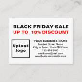 Black Vendredi Vente sur carte blanche (Devant)