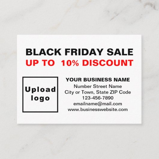 Black Vendredi Vente sur carte blanche (Devant)