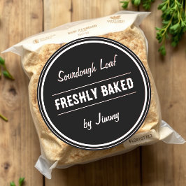 Black | vers gebakken door ronde sticker