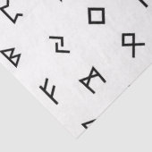 Black Viking draait op witte achtergrond Tissuepapier (Detail)