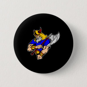 Black Viking Praying Ronde Button 5,7 Cm