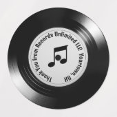 Black Vinyl LP Albums Bedankt Labels (Design 1)