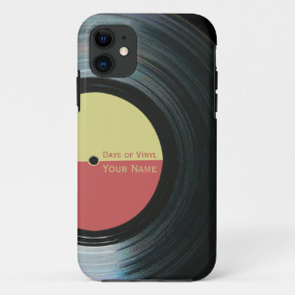 Black Vinyl Record Effect iPhone 5/5S Coque