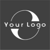 Black Vinyl Square Business Logo Auto Window Bumpe Sticker (Voorkant)