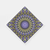Black Violet Paars Faux Gold Mandala Pattern Servet (Hoek)