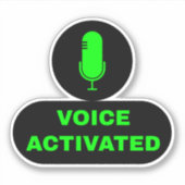 Black Voice geactiveerd Sticker (Voorkant)
