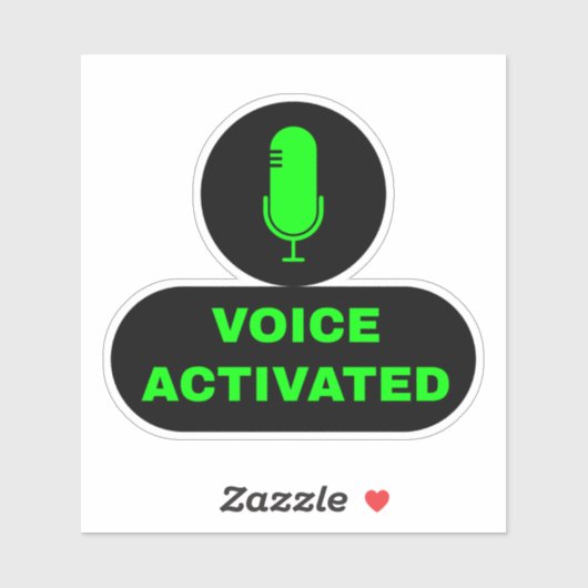 Black Voice geactiveerd Sticker (Vel)