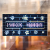 Black Vrijdag Neon Sign Raamsticker (Vel 2)